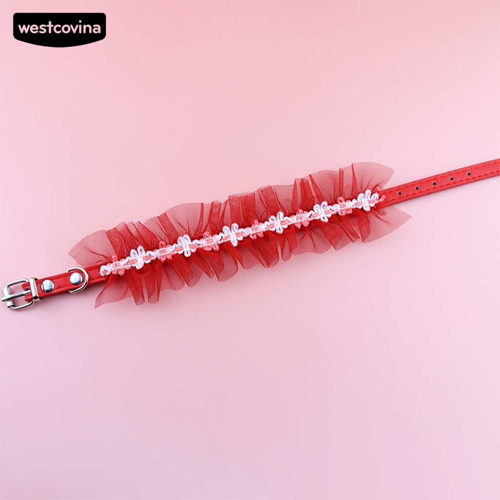 Vòng Đeo Cổ Bằng Ren Thoải Mái Dễ Thương Dành Cho Thú Cưng