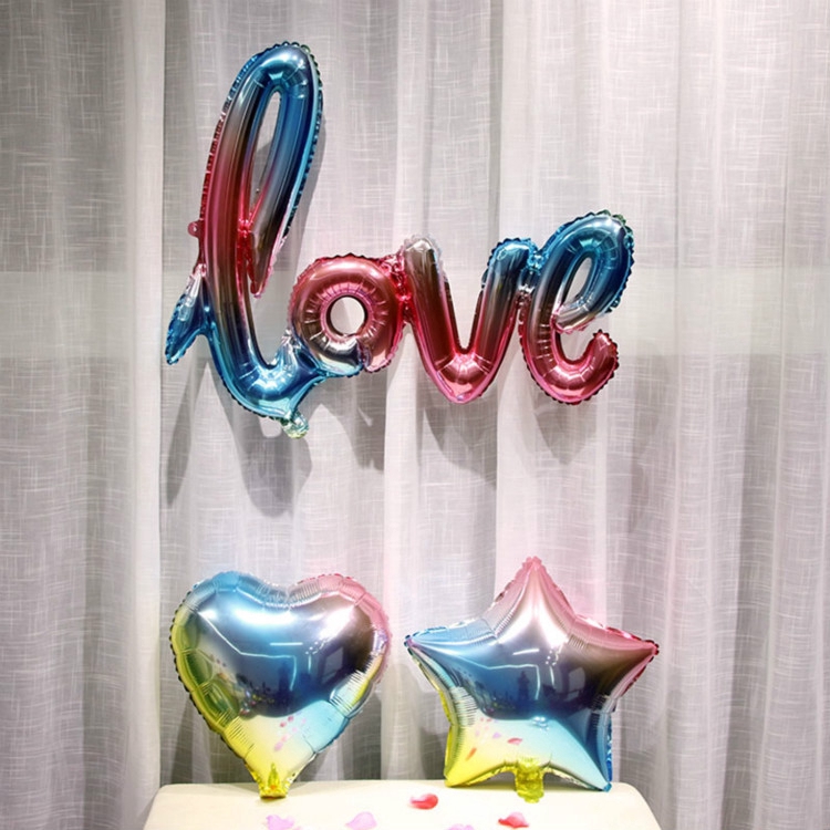 Bộ 5 bong bóng màu cầu vồng 18 inch để trang trí tiệc cưới