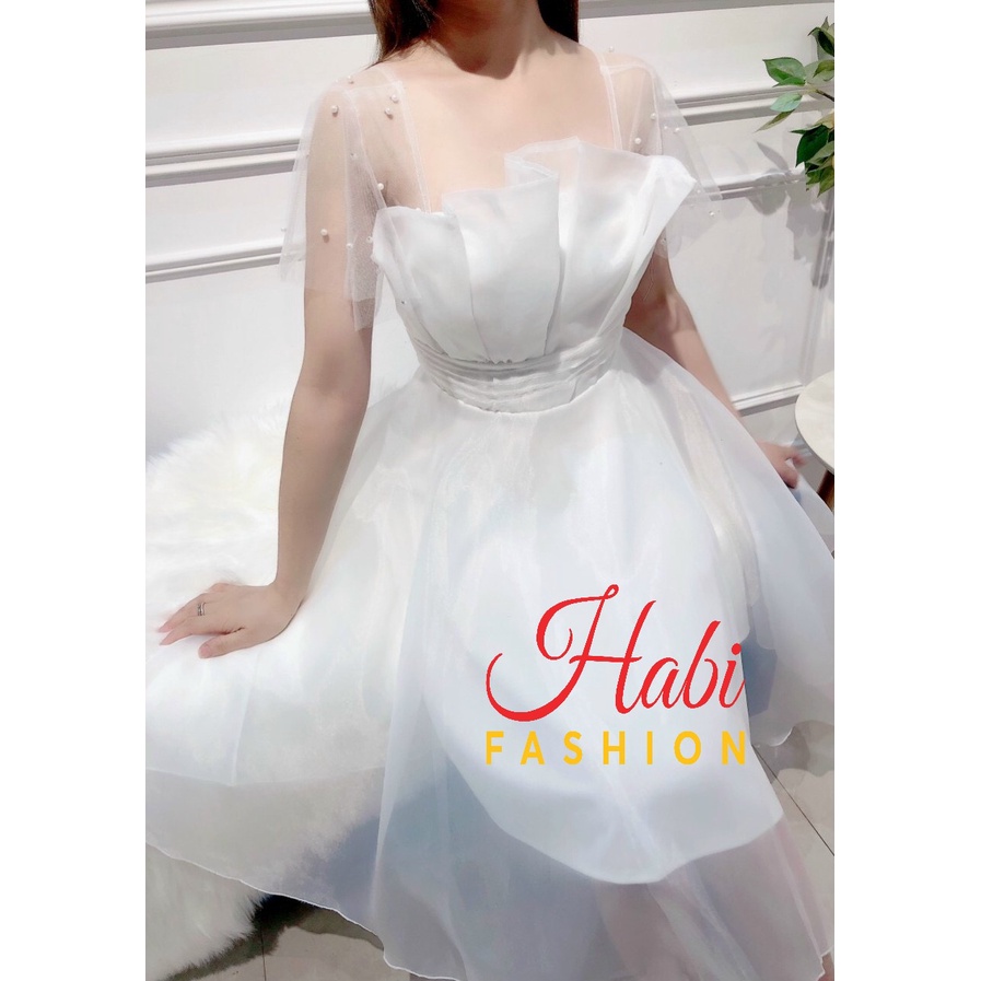 Đầm công chúa trắng dự tiệc xinh xỉu hàng thiết kế cao cấp giá rẻ đi tiệc, cưới, kỷ yếu miễn chê