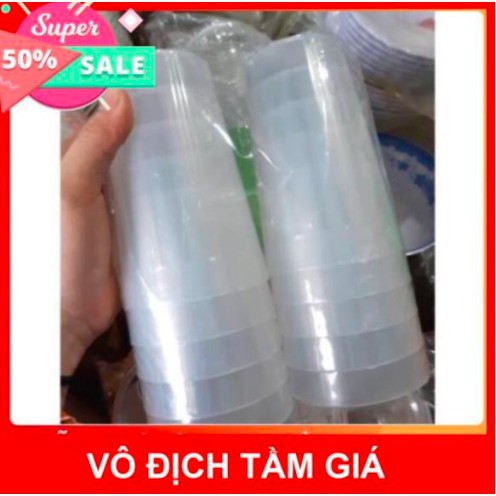 [  XẢ KHO NGHỈ BÁN ] Cốc Nhựa Trắng Sọc Uống Nước , Uống Nước Mía , Uống Bia Siêu Bền