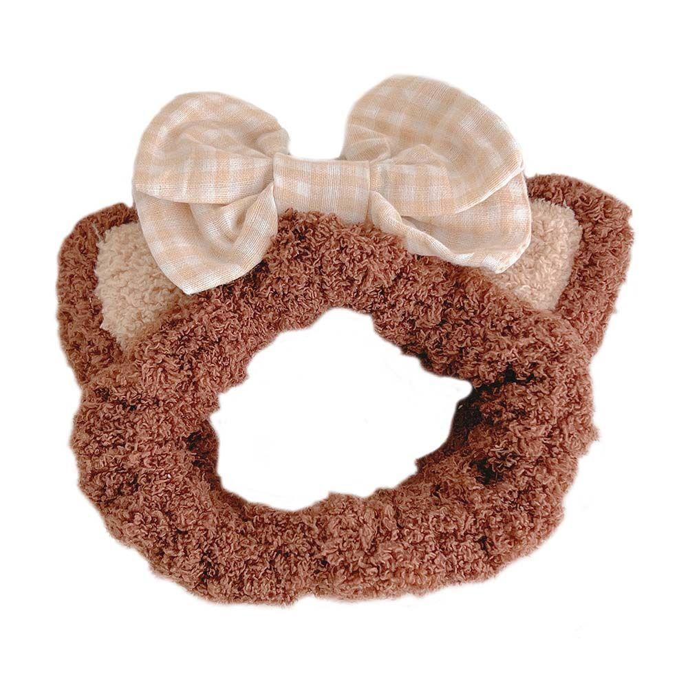 Băng Đô Cài Tóc Phối Lông Co Giãn Họa Tiết Hoạt Hình 15H Cho Nữ