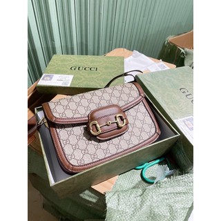[BIG SALE]- Túi đeo vai Guchi [HOTTREND]-hoạ tiết classic nâu