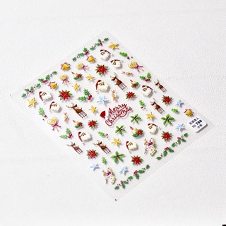 sticker lụa noel 5d cao cấp dán móng tay nail