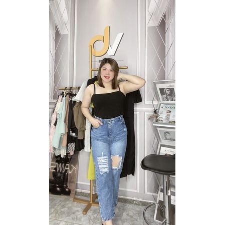 Quần jean baggy Bigsize ko co dãn size 55-90kg
