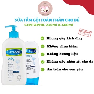 Sữa tắm gội toàn thân cho bé cetaphil 230ml/ 400ml