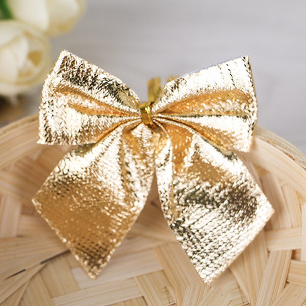 12 Nơ trang trí Giáng Sinh đa dụng nhiều màu tùy chọn