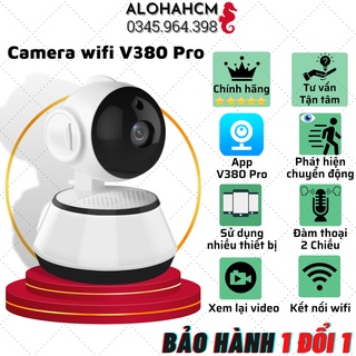 Hình ảnh (Kèm thẻ 32GB) Camera Wifi V380 Pro,Kết Nối Không Dây Điện Thoại,Xoay 360 Độ, Đàm Thoại 2 Chiều, Hồng Ngoại Soi Ban Đêm