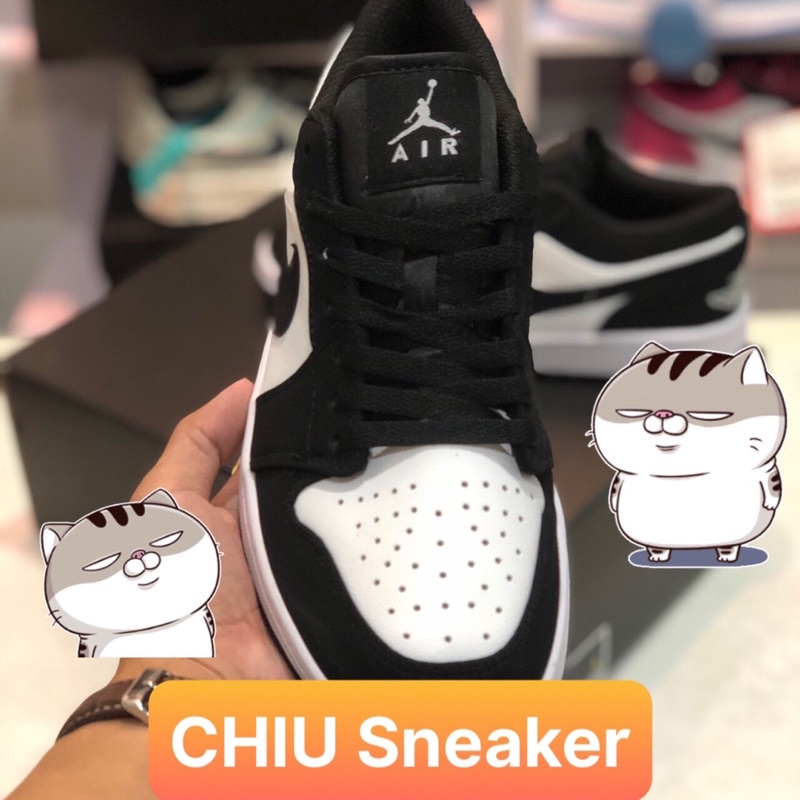 [ CHIU Sneaker ] Giày Sneaker jd1 low panda black white phiên bản cao cấp giày thể thao Jordan panda đen trắng