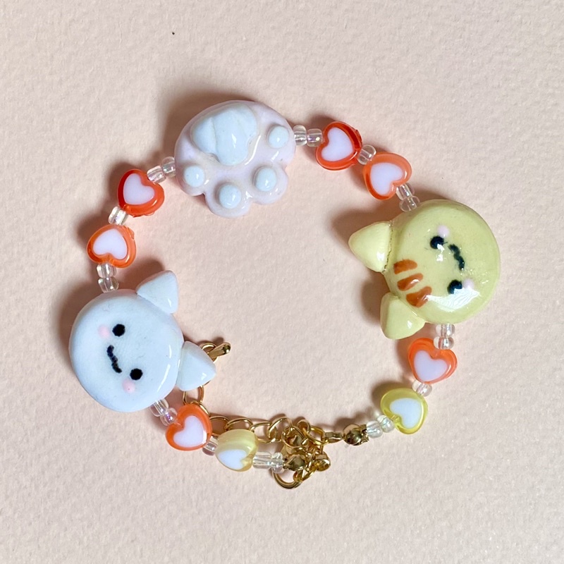 Vòng tay handmade đất sét hạt cườm