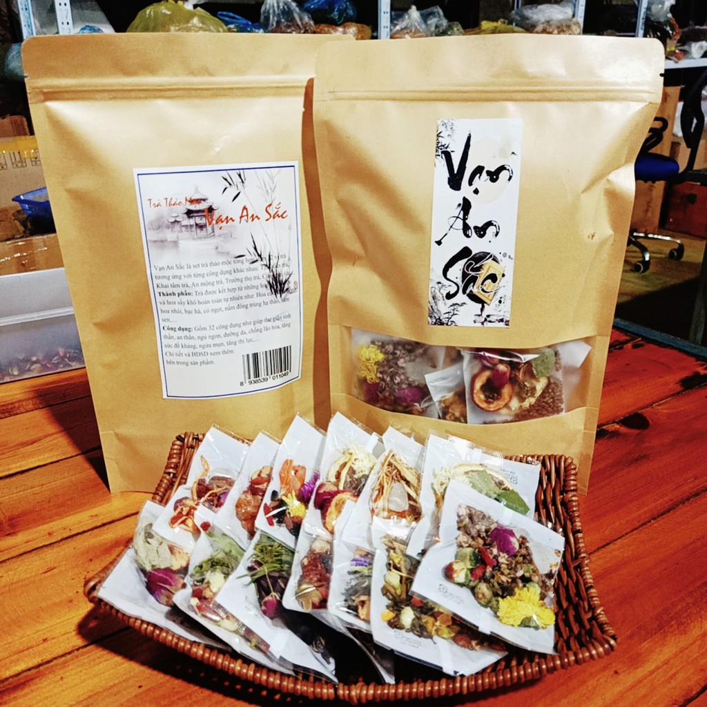 [Mã 267FMCGSALE giảm 8% đơn 500K] 💥 TẶNG BÌNH THỦY TINH - SÉT 32 VỊ TRÀ THẢO MỘC GÓI NHỎ