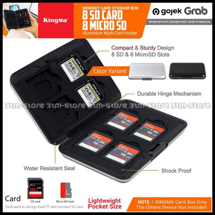 Hộp Đựng Thẻ Nhớ Warehouse Kingma Bmgp308 (16 Ngăn) Cho Sd & Tf Đen