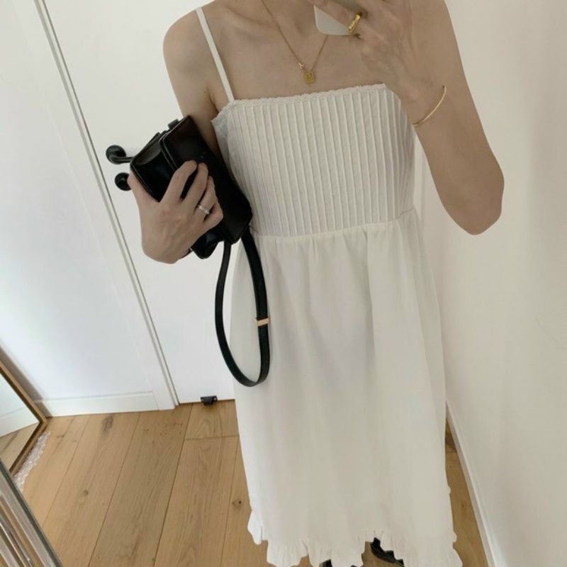 HÀNG SẴN HÀNG SẴN ĐẦM MAXI TRẮNG 2S XẾP LI NGỰC SIÊU HOT SIÊU HOT | BigBuy360 - bigbuy360.vn