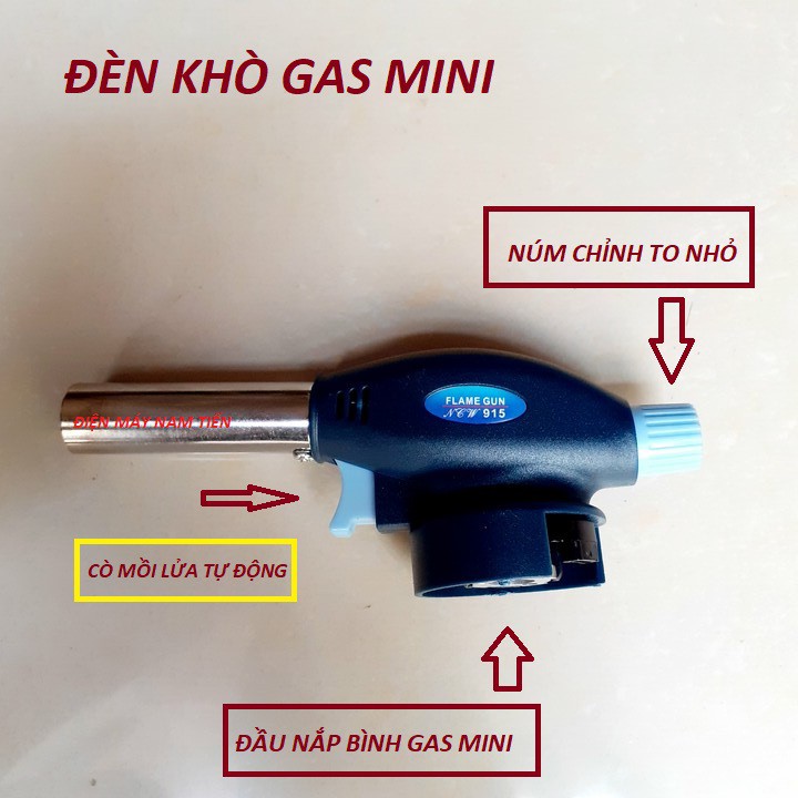 Khò Lửa Bình Gas An Toàn Gia Đình K915 (Màu Xanh Dương.beo)