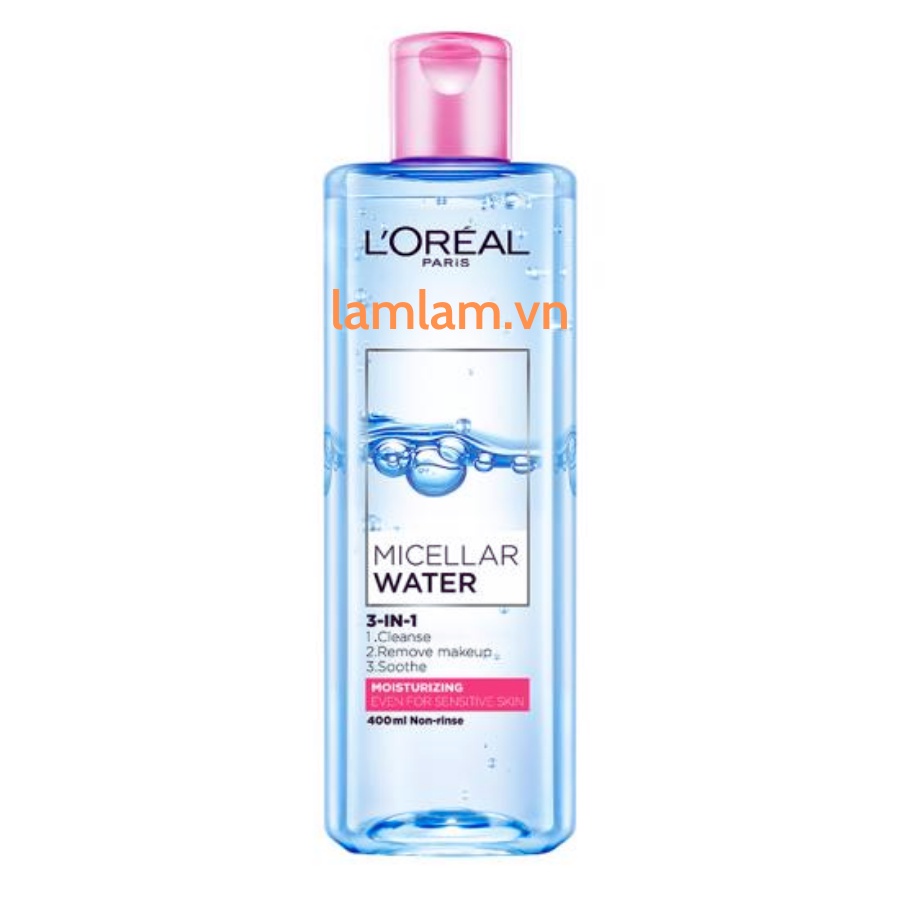 Nước Tẩy Trang Dưỡng Ẩm 3 In 1 LOreal Paris Micellar Water 400ml