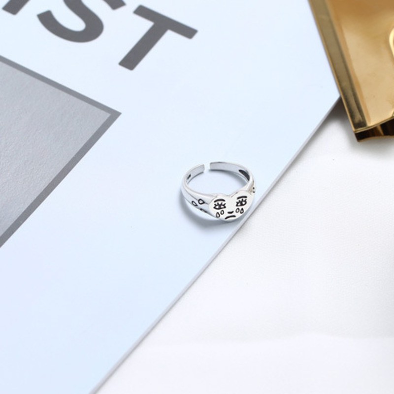 CREATIVE Nhẫn Đeo Tay Mặt Trái Tim Pha Lê Phong Cách Hàn Quốc Sáng Tạo