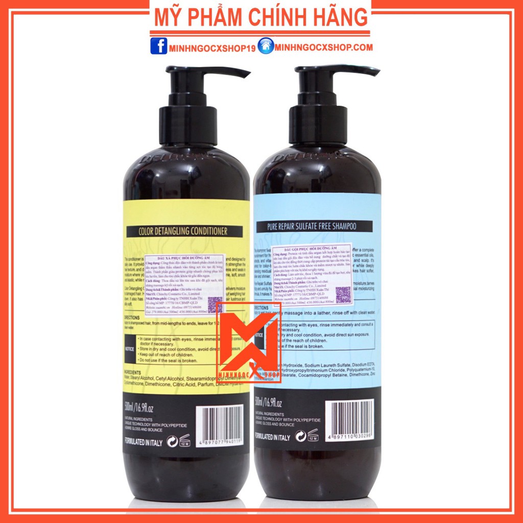 ✅[ DELOFIL ] DẦU GỘI XẢ PHỤC HỒI DƯỠNG ẨM DELOFIL 500ML CHÍNH HÃNG