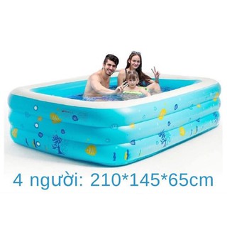 BỂ BƠI PHAO BƠI CHỮ NHẬT 3 TẦNG 2,1 M CHO 4 NGƯỜI-SWIMING POOL[giá siêu rẻ]BÁN RẺ ,HÀNG TỐT