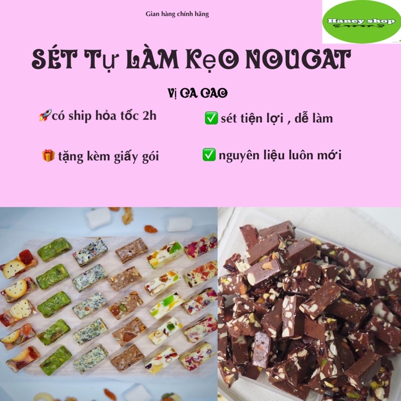 kẹo  nougat  (sét nguyên liệu tự làm )