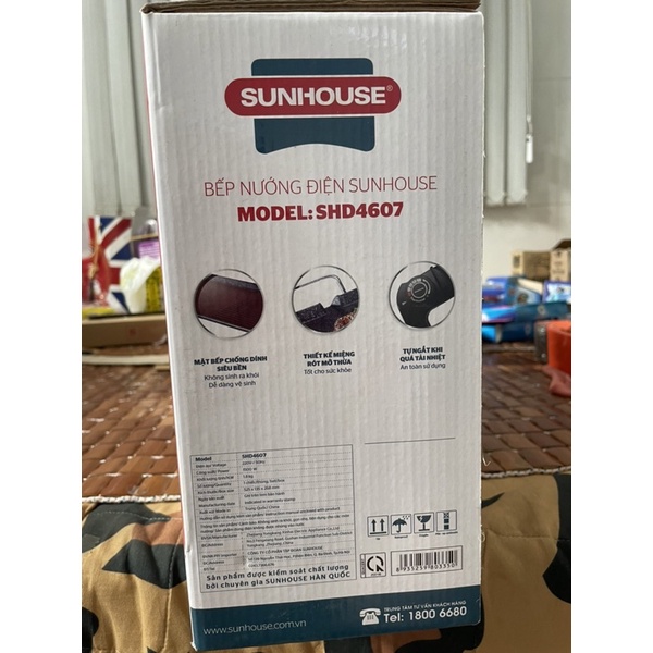 Bếp nướng điện Sunhouse SHD4607(cam kết chính hãng )