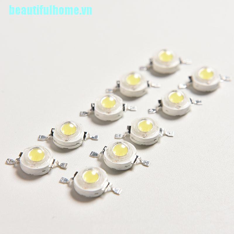 [Hàng mới về] Set 10 đèn led smd ánh sáng trắng tinh khiết 1w chất lượng cao