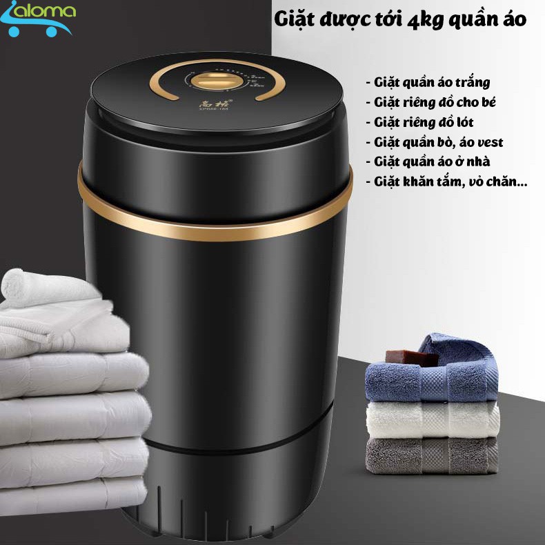 Máy giặt mini DEKE XPB-66 xoáy cực mạnh đảo chiều giặt 4kg quần áo cho sinh viên, em bé, giặt quần áo trắng