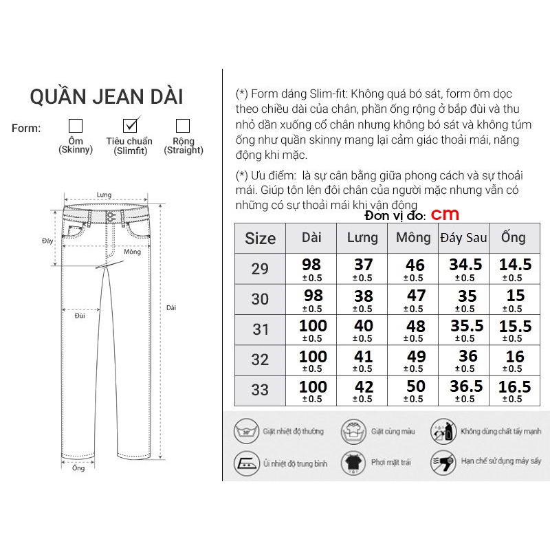 Quần Dài Jean Nam Slimfit Đơn Giản Y2010 B35 19585 |YaMe|