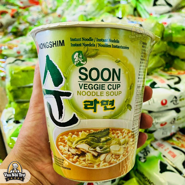 [Mã 66FMCGSALE hoàn 8% đơn 500K] Thùng 12 Ly Mì chay Soon Veggie Nongshim 67g x 12ly