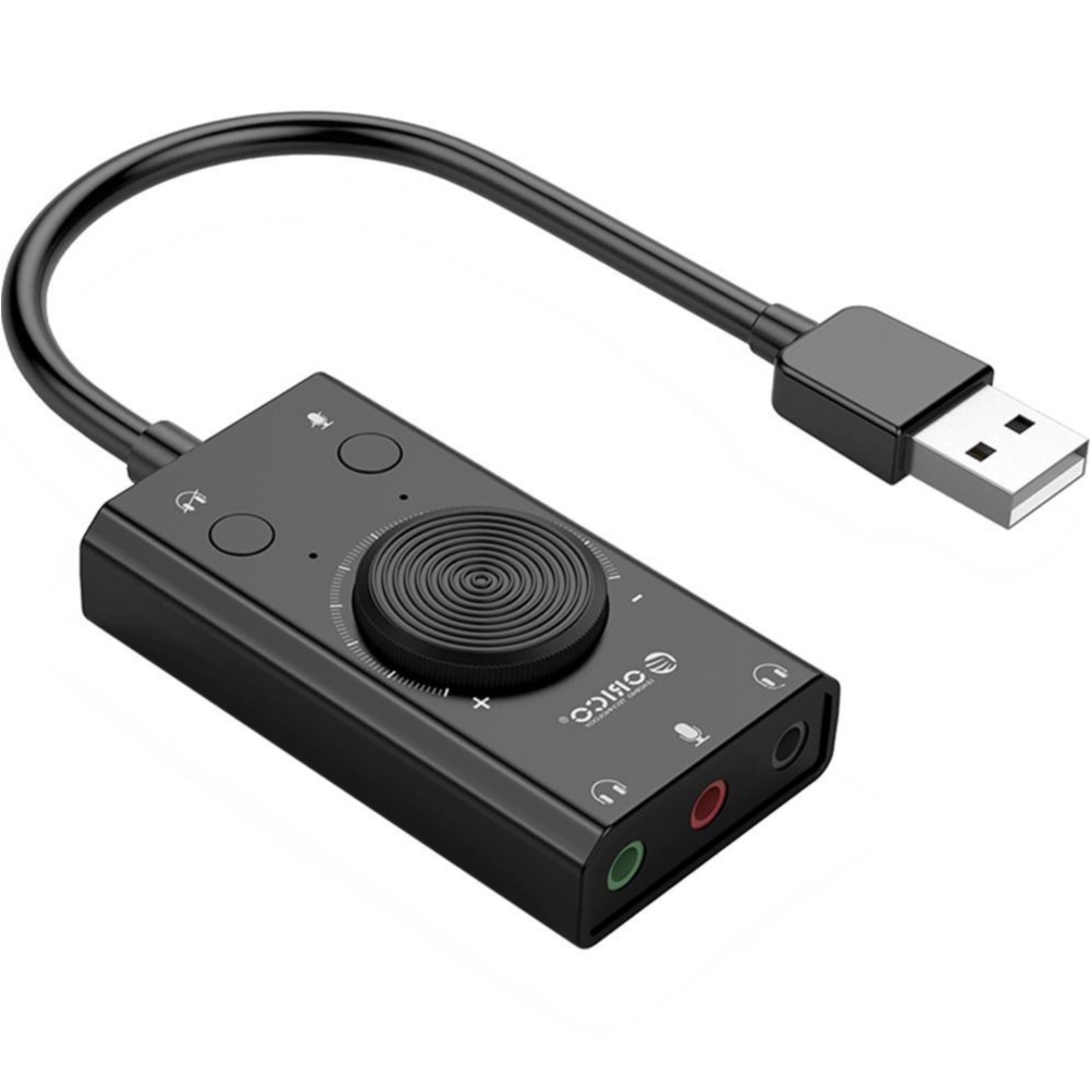 Cáp chuyển USB ra Sound ORICO 7-1 SC2 BK EP  Màu đen
