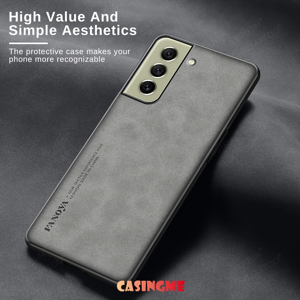 Ốp Điện Thoại Da Cừu Viền TPU Chống Sốc Cho Samsung Galaxy S21 FE Samsung S21FE S 21 FE 21FE Faith 5G