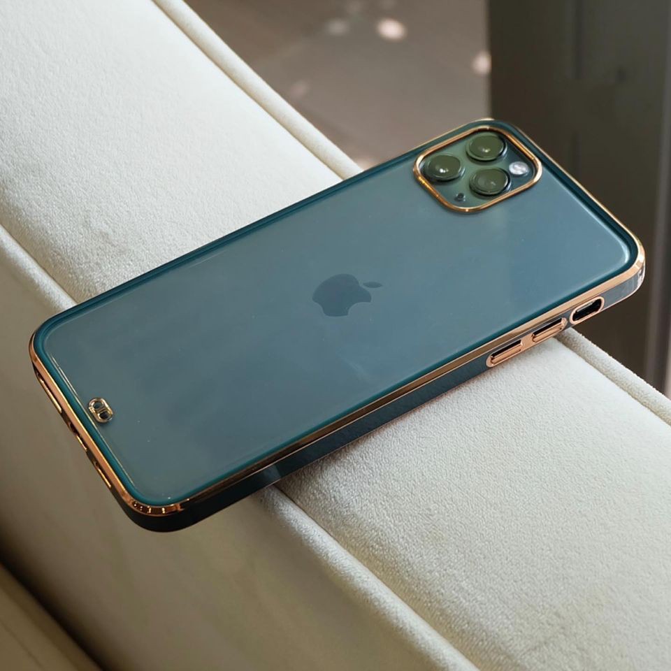 Ốp Likgus mạ viền vuông mạ crom gold cho iphone 11/ 11pro/ 11 promax/ iPhone 12/ 12 mini/ 12 pro/ 12 promax