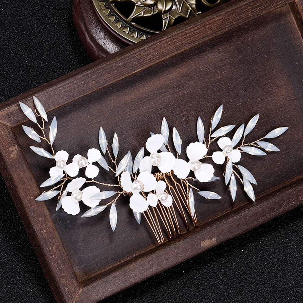 Trâm cài tóc Handmade phối đá thời trang cho cô dâu