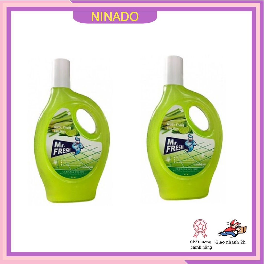 Combo 2 Nước thơm lau sàn Mr.Fresh 1.1L hương chanh xả