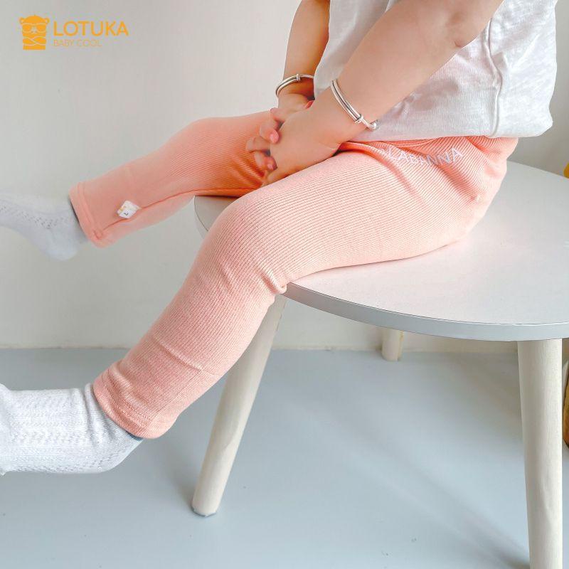 Quần legging LOTUKA chất len tăm siêu co giãn, quần dài bé trai, bé gái size từ 4-18kg