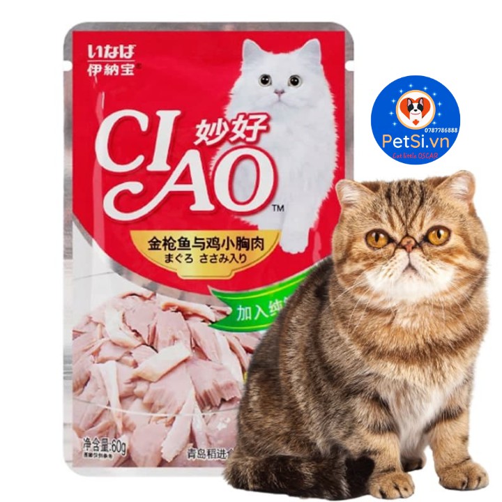 [SỉLH] Pate CIAO Cho Mèo - CIAO 60G - Súp Thưởng Cho Mèo SX Trung Quốc