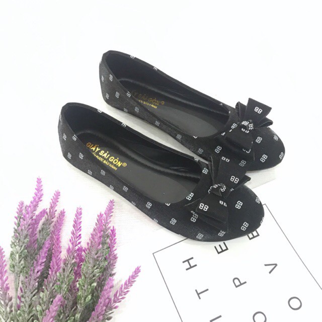 [Hình thật] Giày bệt búp bê nữ đính nơ xinh xắn_B1 | BigBuy360 - bigbuy360.vn