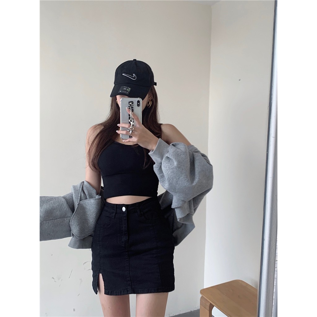 chân váy jean Xẻ Tà Thời Trang Dành Cho Nữ | BigBuy360 - bigbuy360.vn