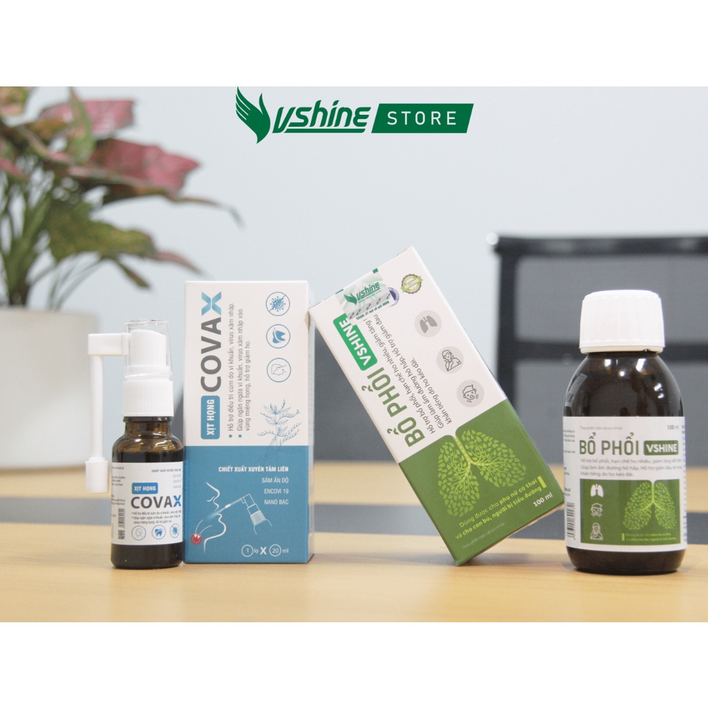 Bổ phổi Vshine - Bổ phổi, hỗ trợ giảm ho, giảm đau rát cổ họng, khản tiếng kéo dài
