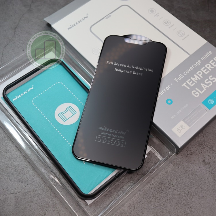 Kính cường lực chống vân tay Nillkin Fog Mirror Full Matte IPhone 13 Pro Max, 13,13 Pro Hàng Chính hãng