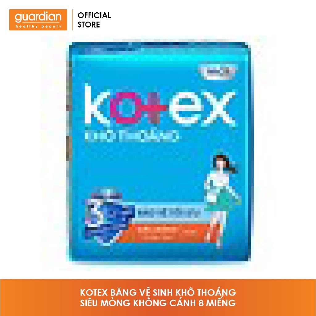 Băng vệ sinh Kotex khô thoáng siêu mỏng không cánh (8 miếng)