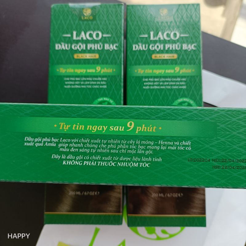 DẦU GỘI PHỦ BẠC LACO CHÍNH HÃNG - Tóc bạc, tóc muối tiêu về đen tự nhiên
