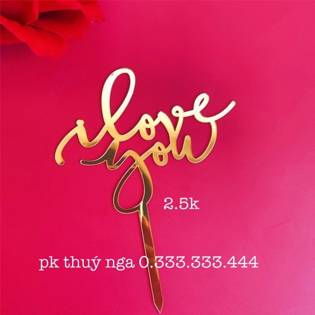 Set 10 mica love you chữ mảnh-Q1374