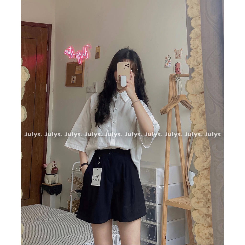 Quần short đũi thô cúc trước (ảnh thật kèm video)