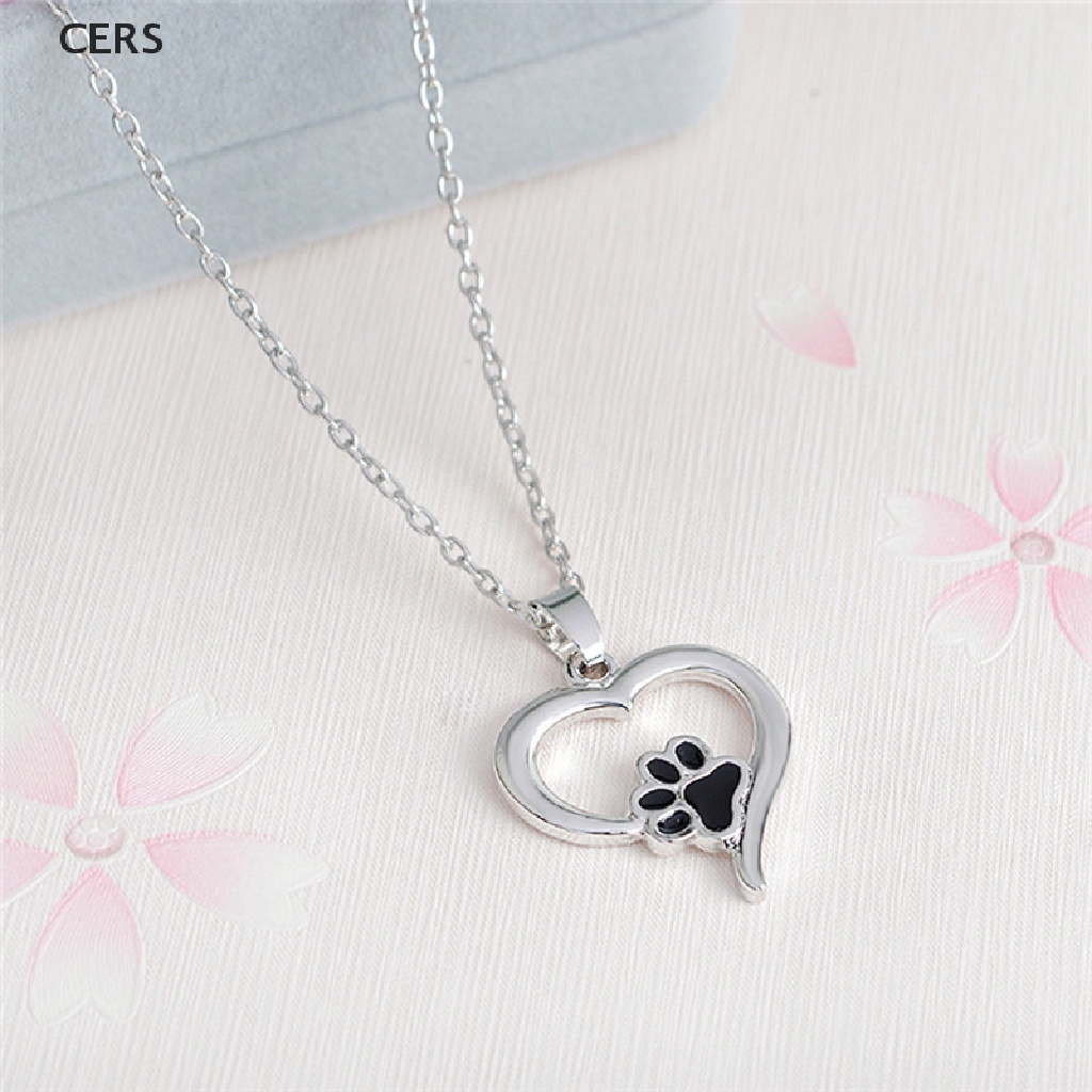 Vòng cổ Mặt Hình Dấu Chân Chó Mèo Dễ Thương