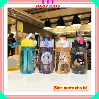 Bình nước cho bé có ống hút dung tích 480ml thích hợp cho bé mang theo ,Bình nước cho bé bình nước chống sặc A2