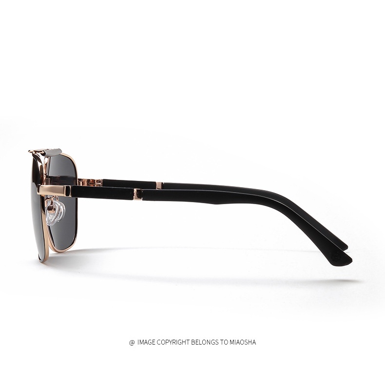 Kính Mát Phân Cực Chống Tia UV Gọng Kim Loại Phong Cách Retro Mới Cho Nam