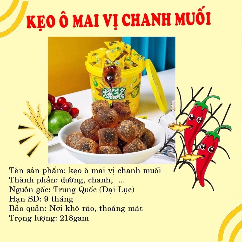 Kẹo dẻo ô mai chanh muối siêu ngon dạng hộp và dạng túi