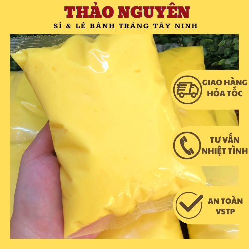 Bơ vàng ăn kèm bánh tráng Tây Ninh