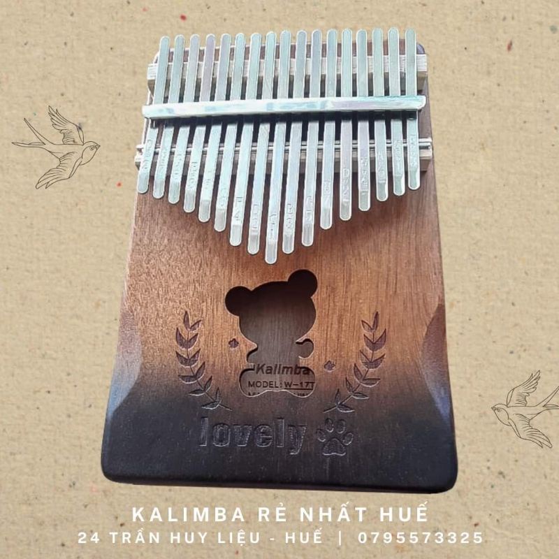 [GIÁ SỐC] Kalimba Gỗ Nguyên Tấm 17 nốt giá rẻ cho người mới chơi