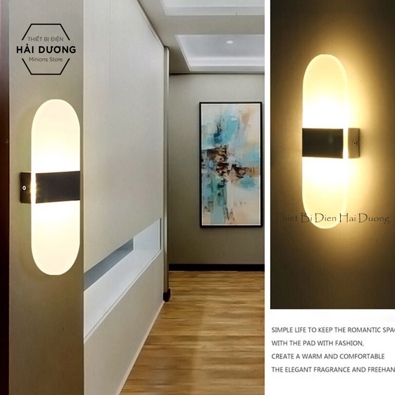 Đèn Led Gắn Tường Decor Hình Oval TN142 - 3 chế độ ánh sáng Trắng/Vàng/Trung Tính - Có Video - BH 1 năm Energy Green LT