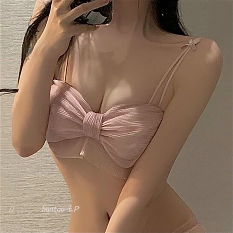 Áo bra tơ có mút hình nơ siêu xinh